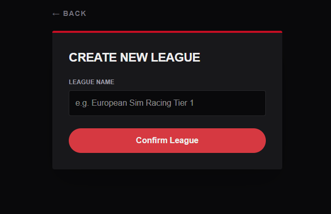 How to create league